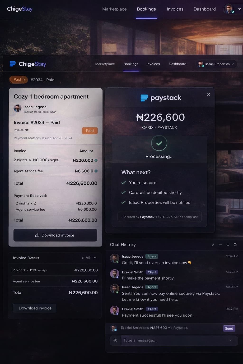 Invoice-first payments (Paystack-ready)